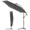 Image de vounot® Parasol déporté hexagonale 3M avec Manivelle Anti-Retour Parasol inclinable Toile 180 gr/m2 avec protection UV Hauteur 235cm 6 Baleines en acier Inclus housse de protection Gris en occasion ou reconditionné