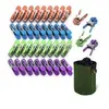 Image de Pince a linge lot 40 pcs inox avec sac de rangement