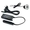 Image de Connecteur rond Plugy avec 2 ports USB pour encastrer au meuble en couleur peinte aluminium - 5070625