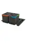 Image de - Poubelles pour tiroir de cuisine Recycle (Lot de 3 bacs de tri) Kit avec une poubelle de 12 litres et 2 poubelles de 6 litres