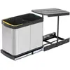 Image de Poubelle de recyclage extraction manuelle 2 bacs 12 litres Recycle