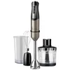 Image de BLACK+DECKER BXHBA1000E - Mixeur plongeant multifonction 3 en 1 1000W, 20 vitesses + Turbo, anti-éclaboussures, verre doseur, bol hachoir, fouet, noir et inox anti-traces de doigts en occasion ou reconditionné