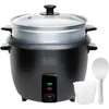 Image de BLACK+DECKER - Cuiseur à riz BXRC1800E 700 W | 1,8 L (jusqu'à 7 portions) | Cuisson et maintien au chaud | Revêtement antiadhésif | Verre doseur et spatule | Compatible lave-vaisselle | Noir en occasion ou reconditionné