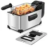 Image de Ushas - Friteuse 0% BPA de 3L en acier inoxydable. 2200W. Thermostat et fenêtre de vue. Cuve amovible. Design exclusif.