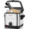Image de Aigostar Mini Friteuse Électrique 1,5 L | Marmite en Acier Inoxydable 1000W avec Thermostat Réglable 130-190°C en occasion ou reconditionné