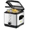 Image de Fries - Friteuse compacte 0% BPA de 1,5L en acier inoxydable. Thermostat réglable, fenêtre de visualisation, 900W. Design exclusif.