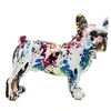 Image de Bouledogue français en résine Graffiti Tâches de peinture Tâches de peinture
