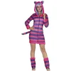 Image de FIESTAS GUIRCA | Costume de Gato Rayado pour Femme (42-44/L) - Robe, Capuche, Queue et Jambières - Déguisements d'Animaux pour World Book Day, Halloween, Carnaval et Fêtes Déguisées - Rose et Violet en occasion ou reconditionné