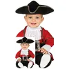 Image de FIESTAS GUIRCA | Costume de Pirate Bébé (12-18 mois) - Ceinture, Chapeau et Combinaison - Tenues de Corsaire pour Halloween, Carnaval et Fêtes Déguisées - Idéal pour Tout-Petits - Grenat et Noir en occasion ou reconditionné