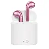 Image de Ecouteurs Bluetooth rose i7 avec boitier de charge