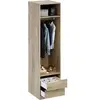 Image de Dressing Décor Chene 2 tiroirs 2 étageres 1 tringle L50 P57 H200 cm