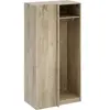 Image de Module dressing d angle Décor chene 3 étageres 1 tringle a vetements L100 P66 H200