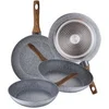 Image de Jeu de 4 poêles à frire ø20 ø24 ø26 et ø28 daimiel - aluminium forgé - induction