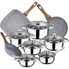 Image de San Ignacio Ensemble De Casseroles Et Poêles Cassel 18/22 Cm Pk3854 12 Pièces One Size
