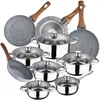 Image de San Ignacio Ensemble De Casseroles Et Poêles Cassel 20/24/26/28 Cm Pk3858 12 Pièces One Size