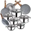 Image de San Ignacio Ensemble De Casseroles Et Poêles Cassel 20/24/26/28 Cm Pk3873 12 Pièces One Size