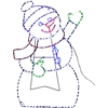 Image de Wellhome Bonhomme De Neige Saluant Avec 246 Leds Et Fonction Minuterie 79 Cm One Size