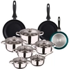 Image de Wellhome Ensemble De Casseroles Et Poêles Pk8180 15 Pièces One Size