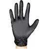 Image de Jbm Gants Jetables En Nitrile Noir 7.0mil Texture Diamant 90 Unités