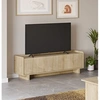 Image de Meuble TV 3 portes 140x40x45 cm décor chêne - DYARA