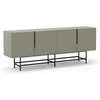 Image de Buffet ELDIA Aucune 4 portes mélamine vert piètement métal noir 200x40x77,9 cm