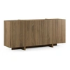 Image de Buffet VOLIA 4 portes chêne foncé 180 cm Japandi