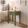 Image de Chevet 1 tiroir 46x36x55 cm en bois de pin kaki