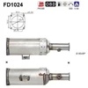 Image de Filtre À Particules / À Suie, Échappement Fd1024 As As Fd1024 Citroen;Fiat;Lancia;Peugeot