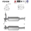 Image de Filtre À Particules / À Suie, Échappement Fd1039 As As Fd1039 Volvo