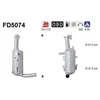 Image de Filtre À Particules / À Suie, Échappement Fd5074 As As Fd5074 Alfa Romeo;Citroen;Fiat;Lancia;Opel;Peugeot;Suzuki;Vauxhall