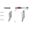 Image de Filtre À Particules / À Suie, Échappement Fd5090 As As Fd5090 Bmw