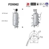 Image de Filtre À Particules / À Suie, Échappement Fd5062 As As Fd5062 Chevrolet;Opel;Vauxhall