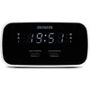 Image de Radio-réveil CRU-19BK noir avec chargement USB et affichage LED graduable