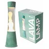 Image de fisura. - Lampe à lave en jade. Base vert jade, liquide transparent et lave blanche. Lampe d'ambiance originale. Avec ampoule de rechange. 11 cm x 11cm x 39,5 cm. en occasion ou reconditionné