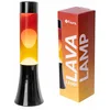 Image de Fissure Lampe à lave multicolore Gradient. Lampe à lave de 30 cm avec pied noir et verre effet dégradé coucher de soleil. Lampe à effet relaxant. 9x9x30cm en occasion ou reconditionné