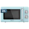 Image de Cecotec Micro-Ondes Mécanique Proclean 3010 Retro Bleu. 20 L, 700 W en 6 niveaux, minuterie jusqu'à 30 minutes, mode dégivrage, design vintage bleu, finitions en acier. en occasion ou reconditionné