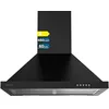 Image de Cecotec Hotte Aspirante 60 cm Pyramidale Bolero Flux PM 606500 Black A. Moteur 165W, Finition Inox, Aspiration 650m3/h, Contrôle Mécanique, 3 Niveaux de Puissance, Éclairage et Filtre à Charbon en occasion ou reconditionné