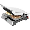 Image de Cecotec Grill électrique Rock’nGrill Pro. Revêtement en Rockstone, Palteaux amovibles et réversibles, Ouvre 180º, Surface 34 x 23cm, Acier inoxydable en occasion ou reconditionné