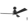 Image de Ventilateur de plafond avec Energysilence Aero 4850 Style Black. 30 W, diamètre 48 "avec 3 lames, télécommande, moteur DC, 6 vitesses, mode