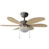 Image de Cecotec Ventilateur de Plafond avec Lumière EnergySilence Aero 350 50 W, Basse Consommation, Diamètre 81 cm, 6 Pales Réversibles, 3 Vitesses, Fonction Hiver, Finition Blanc/Bois en occasion ou reconditionné