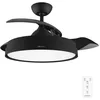 Image de Cecotec Ventilateur de Plafond avec Lumière EnergySilence Aero 4280 Invisible Black, Pales Rétractables, 40 W, Diamètre 42" (106cm), Minuterie, 3 Nuances de Lumière, Fonction Été-Hiver en occasion ou reconditionné