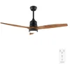 Image de Cecotec Ventilateur De Plafond Avec Lumière EnergySilence Aero 5275 DarkWood. 40 W, Diamètre 132 cm, 3 Pales et 6 Vitesses, LED 18 W, Télécommande et Minuterie, Mode Été/Hiver en occasion ou reconditionné