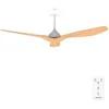 Image de Ventilateur 35W - 132 cm - 3 pales - 6 vitesses - Télécommande - Minuteur - Eté/Hiver - Marron