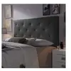 Image de Tête de lit rombo 140x60 cm noir, rembourrée de mousse, 8 cm d'épaisseur