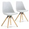Image de Set de 2 chaises Salle à Manger Jeff Style Nordique Gris, 54 cm x 49 cm x 84 cm