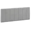 Image de Tête de lit tapissée Creta 140x60cm Couleur Gris, brodé Effet capitonné, 8cm d'épaisseur.