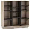 Image de Etagère Bibliothèque Vigo 110x110 cm , étagère pour bureau, couleur Chêne et Gris