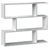 Image de Etagère Bibliothèque Bolonia Couleur Blanche 6 emplacements, pour Salle à Manger ou Bureau