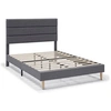 Image de Cadre de lit plateforme Aroma capitonné 30 cm, 140x190 cm, Gris foncé