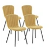 Image de Lot de 4 chaise vs venta stock interieur non empilable non pliable H. 85 cm en metal jaune